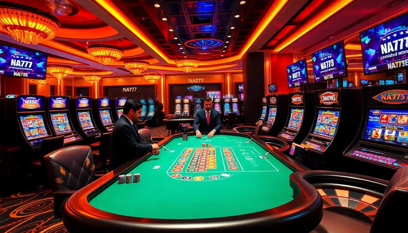 Engage in excitement at NA777 with professional dealers and colorful casino games.