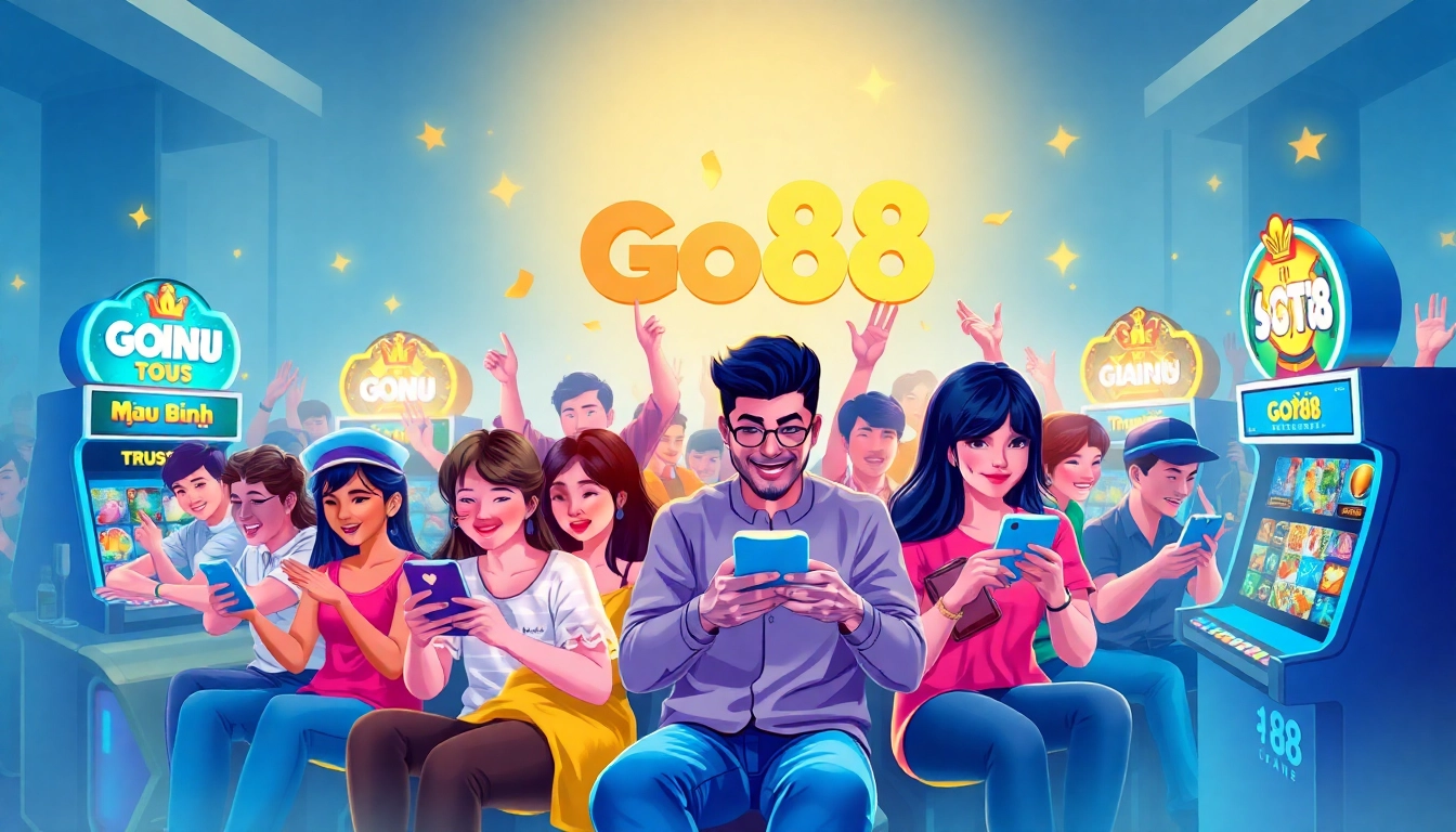 Go88 players enjoying thrilling online games with vibrant atmosphere