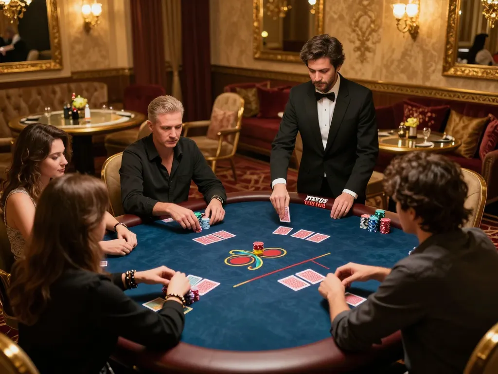 High-stakes poker moment at VIC88 đổi thưởng with players engaged and wealthy atmosphere