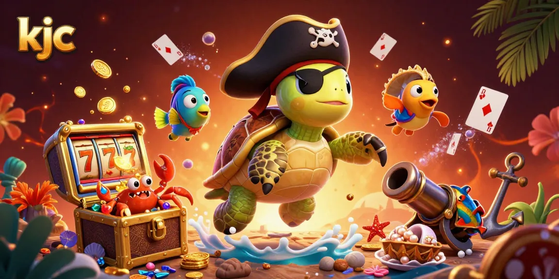 Engage with kjc's vibrant casino experience featuring a pirate theme and dynamic gaming elements.