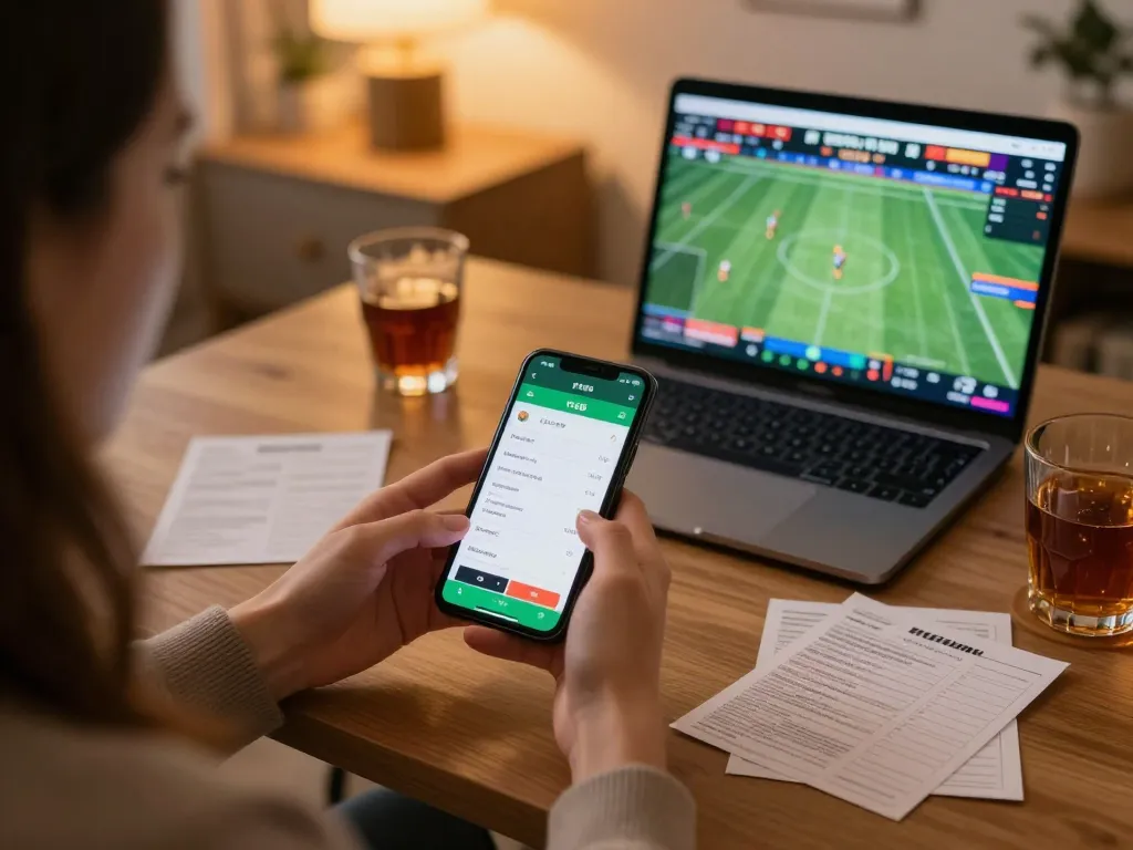 Person placing bets on the F168 app during an exciting sports event viewing.