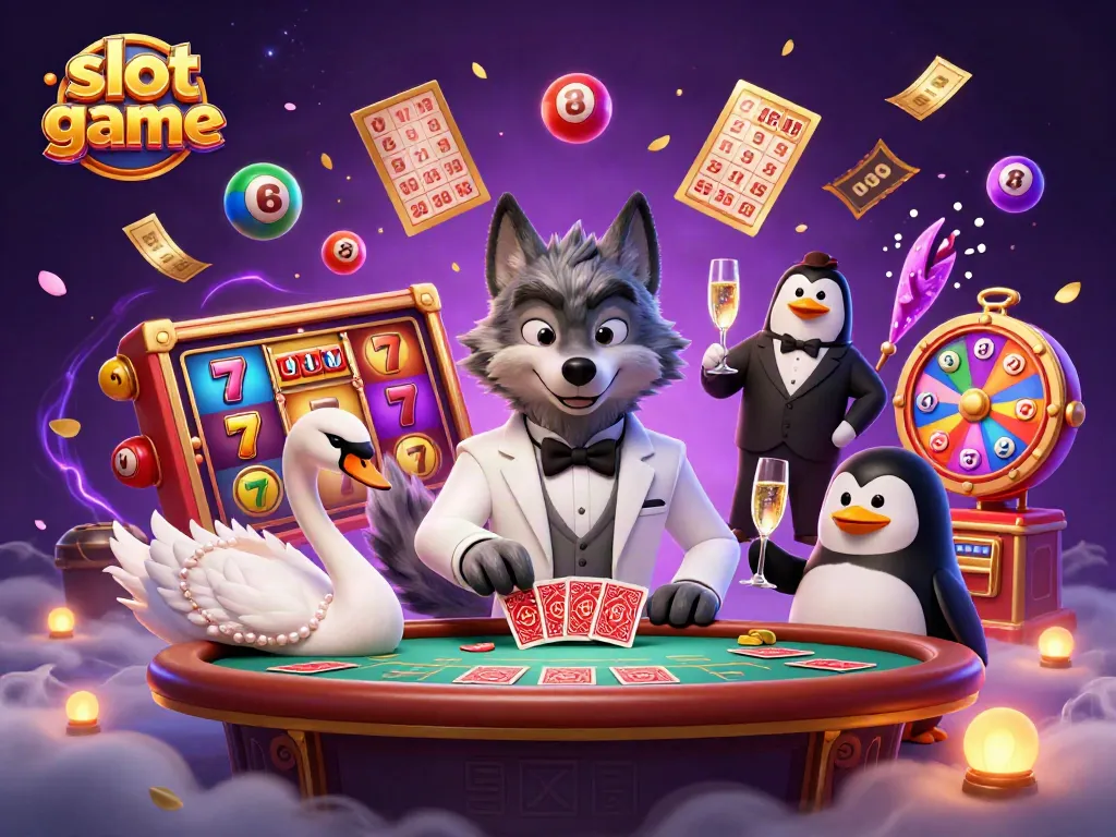 Memainkan slot game dengan kartun seru, simbol buah, dan hadiah jackpot di kasino.