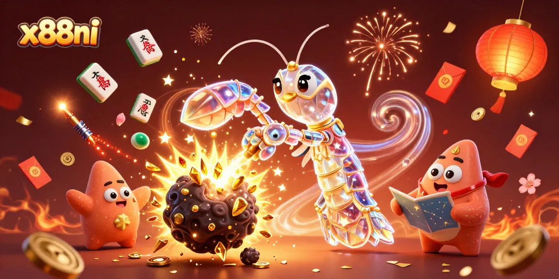 Experience dynamic gambling action in the x88ni galaxy with gems, coins, and vibrant elements.