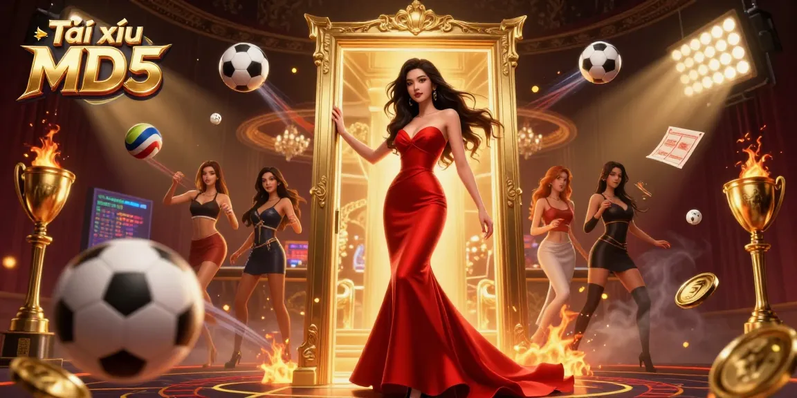 Experience Tài xỉu MD5 with engaging gameplay elements in this vibrant casino illustration.