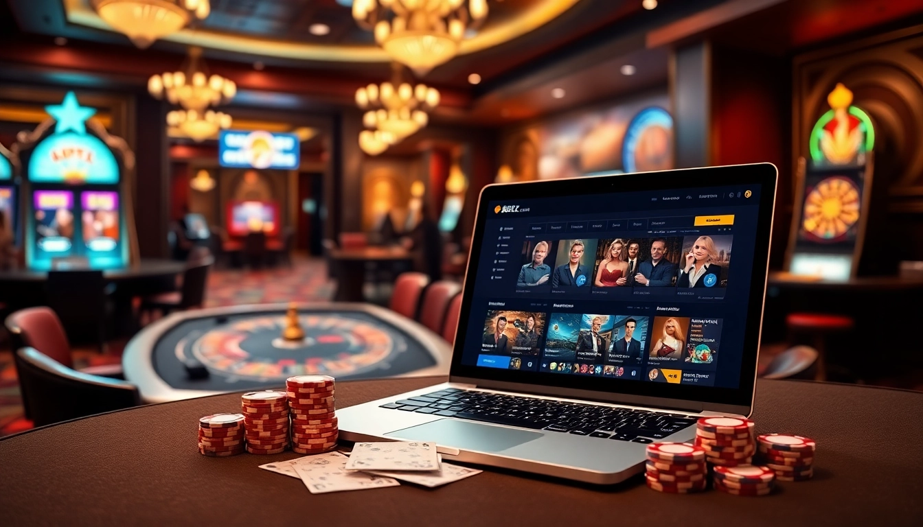 Experience thrilling gameplay at s8cz.com with vibrant poker tables and slot machines.