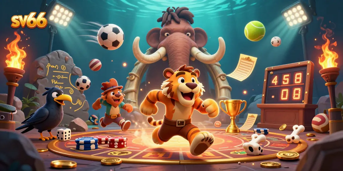 Engage in thrilling gaming adventures with sv66 at a vibrant prehistoric casino setting featuring dynamic elements.