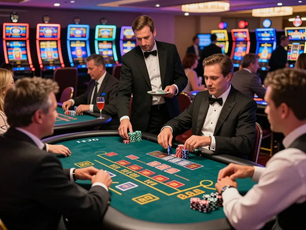 Engaging casino gaming atmosphere featuring 789win players at tables.