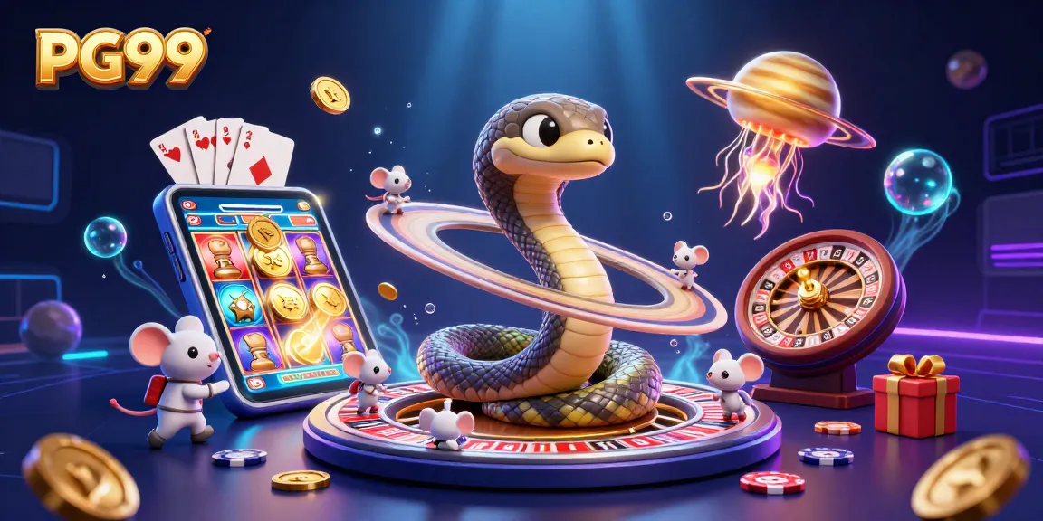 Experience thrilling bets at PG99 with playful astronaut mice on a cosmic roulette wheel.