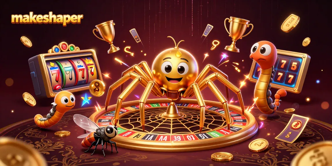 Betting at a roulette-themed web scene with makeshaper-inspired elements and colorful casino vibes.