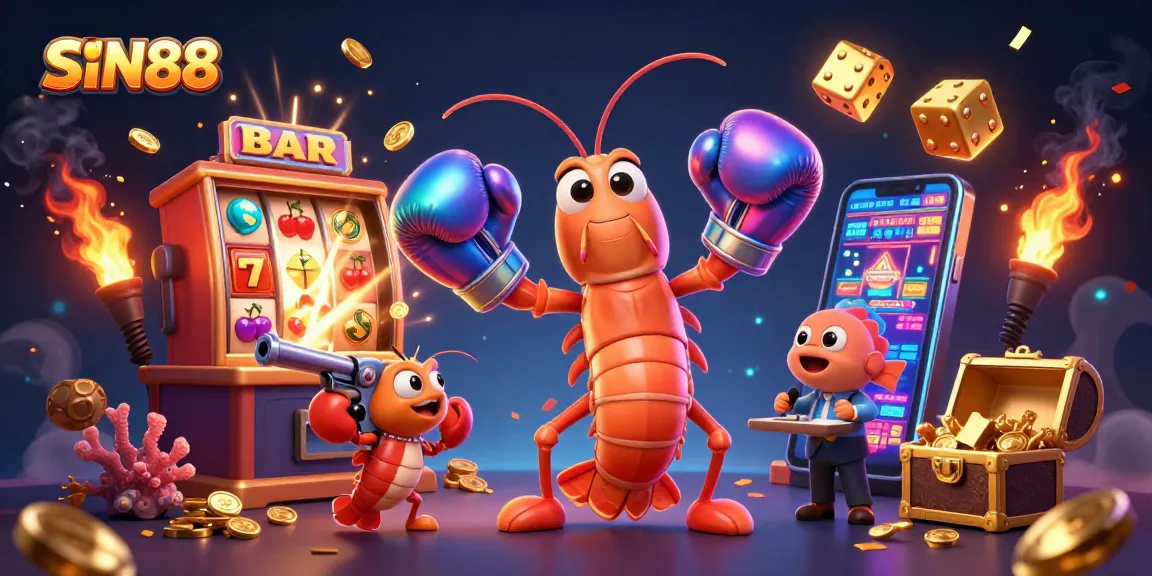 SIN88 unleashes a jackpot frenzy with colorful characters in a vibrant casino scene.