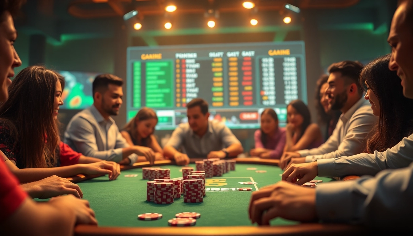 Experience thrilling poker action with 789bet at a lively table showcasing vibrant gameplay.