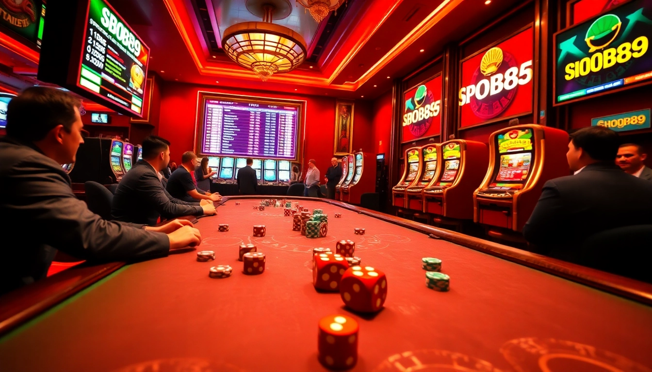 Experience thrilling bets at SBOBET89 with vibrant casino visuals and engaging gameplay.