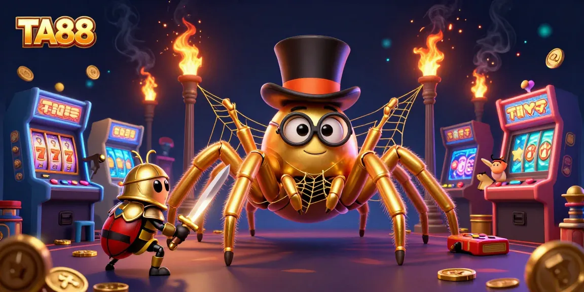 Engage with TA88 in an exciting casino scene filled with golden adventures and 3D game elements.
