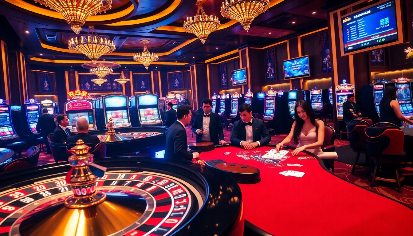 Exciting gaming action at https://rr88k1.com/ featuring roulette tables and casino chips.