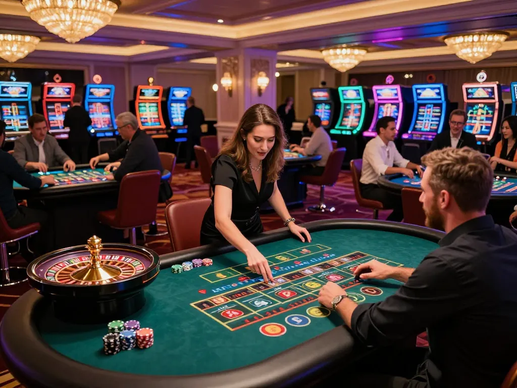 Experience high-stakes gaming as players place their bets di più on the energetic roulette floor