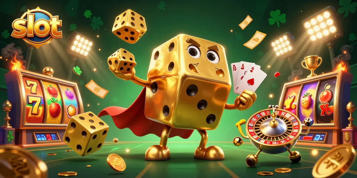 Aktifkan slot dengan gameplay menarik dari karakter dadu emas dan simbol permainan.