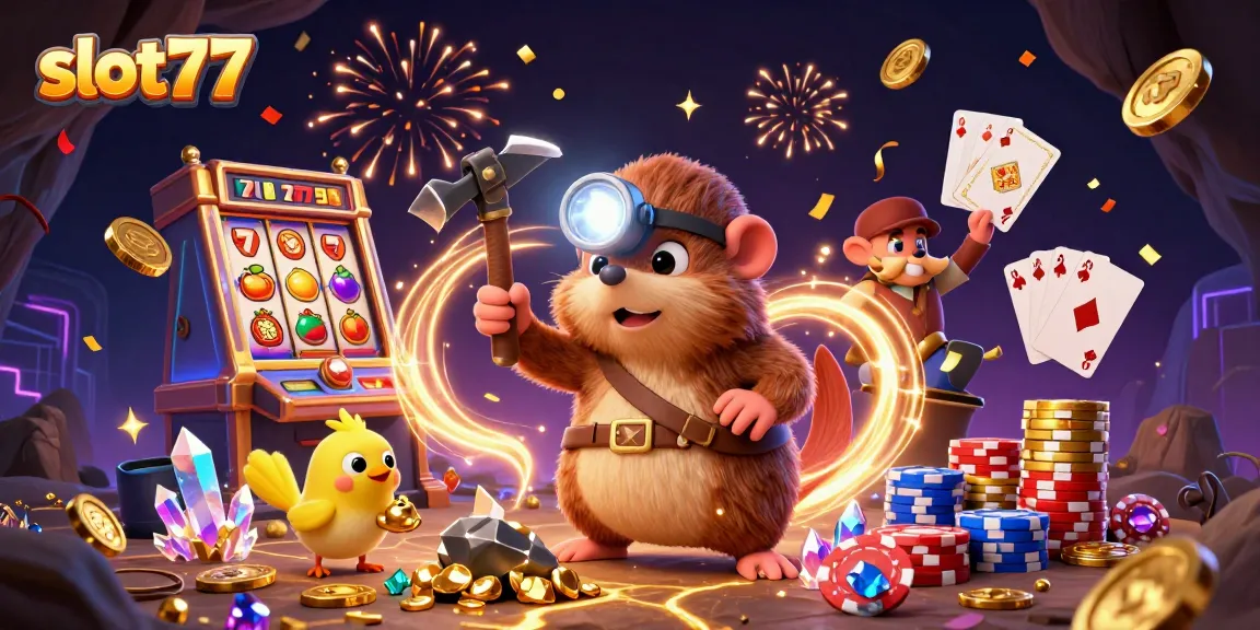 Spin the reels with slot77 and immerse in a vibrant treasure hunt filled with dazzling gems and coins.