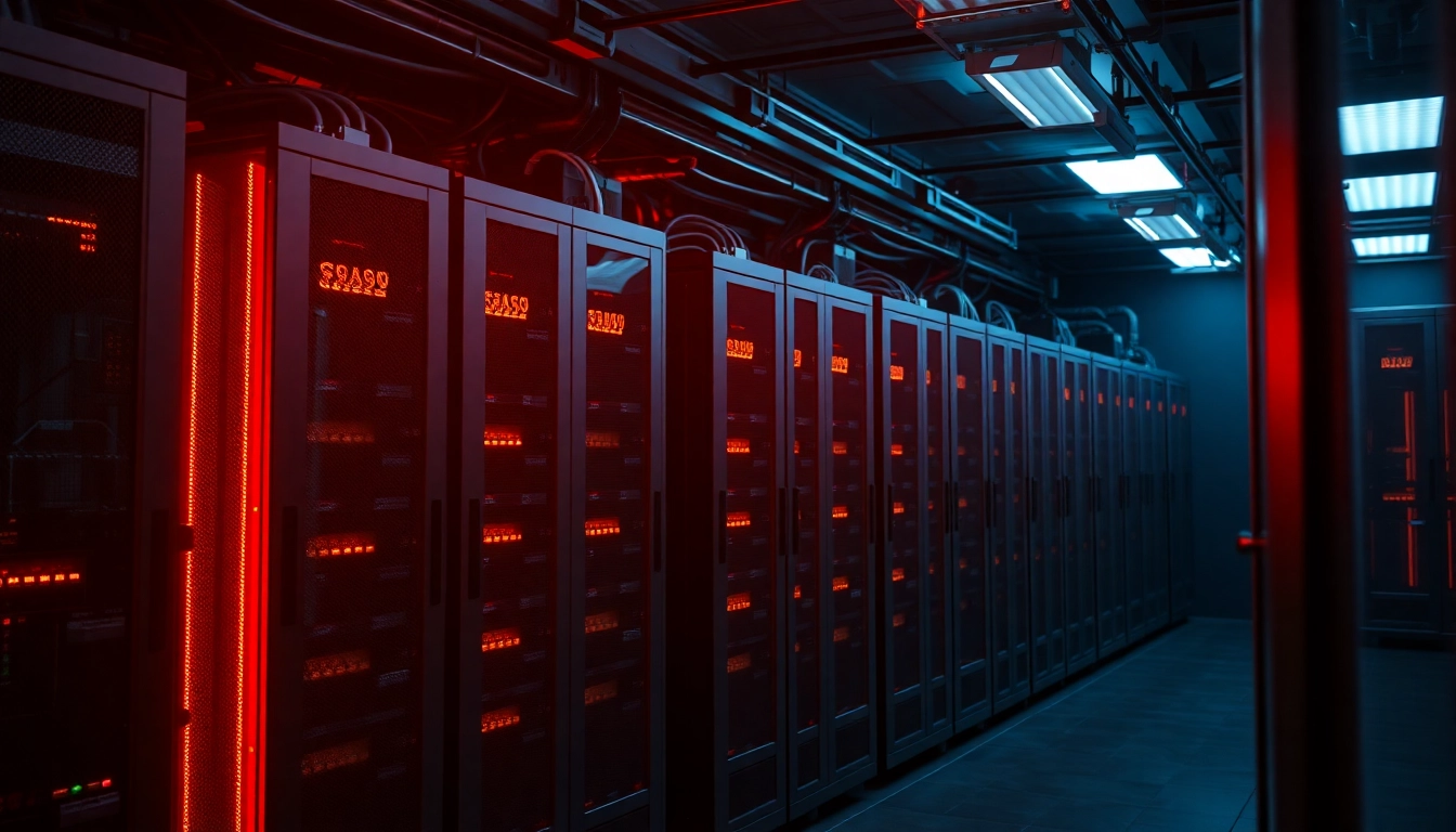 Discover innovative features of adult website hosting in a high-tech server room environment.