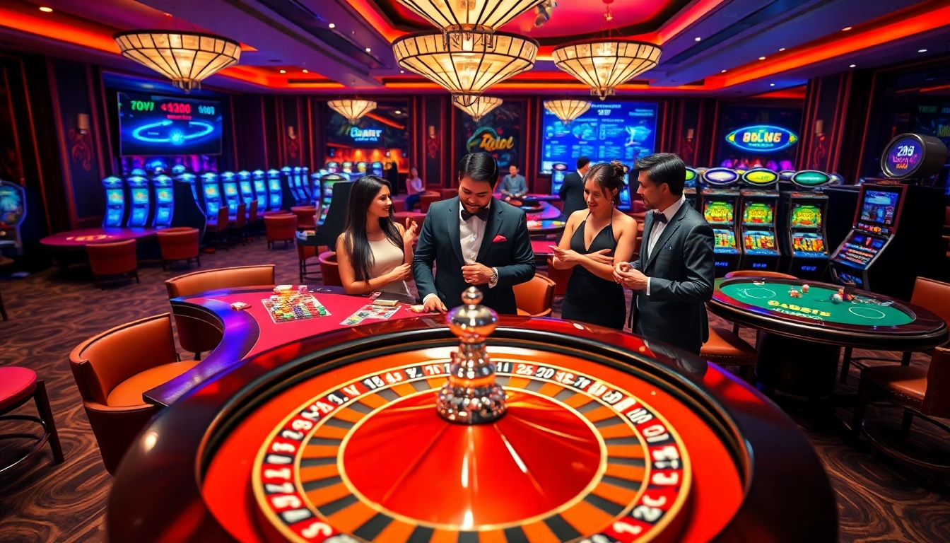 Experience the excitement of gameplay at 8KBET 456 with engaging casino tables and vibrant atmosphere.