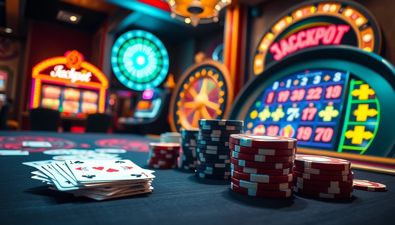 Experience the thrill of winning at 555win with vibrant casino tables and exciting slot machines.