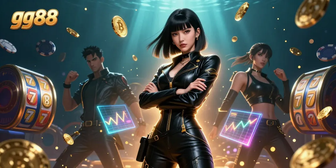 Win big with gg88 at this vibrant casino scene showcasing thrilling slot games and jackpot excitement.