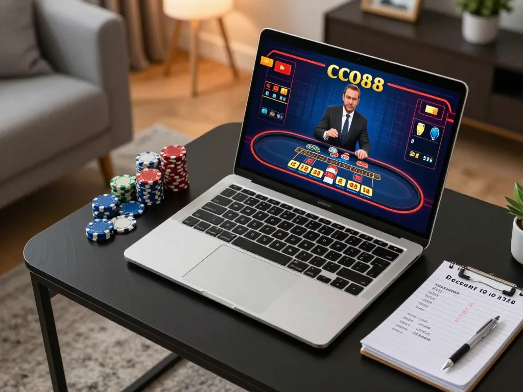 Players engaging in a live dealer baccarat game on CO88, showcasing interactive online casino features.