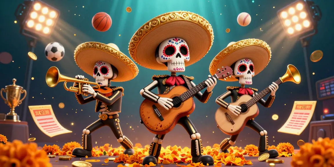 Experience the thrill of sc88 gaming with a vibrant, energetic mariachi scene filled with dynamic sports elements.