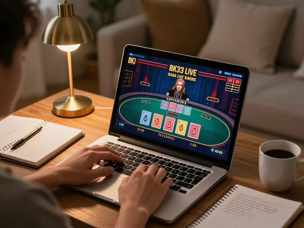 Experience the thrills of live dealer gaming on BK33 with an exciting online session.