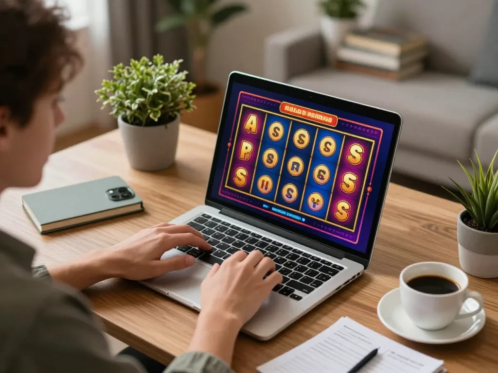 Engage with Slot Demo while enjoying a cozy home gaming environment with strategic notes.