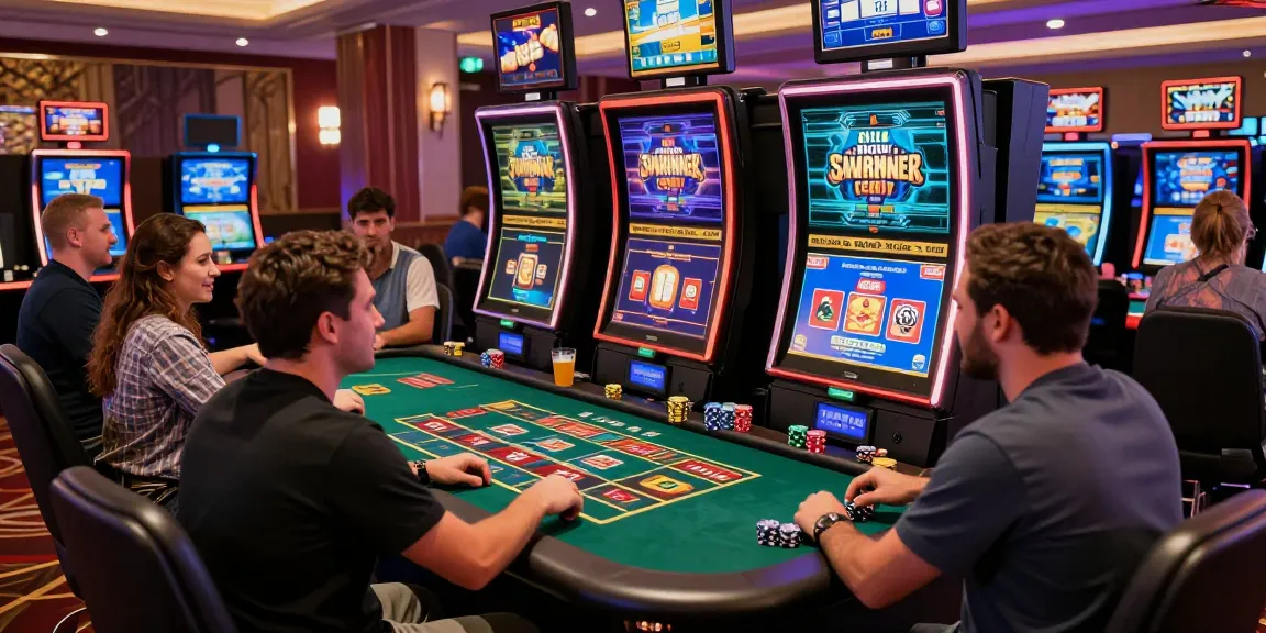 Engaging players enjoying credit card casinos with vibrant games and lively atmosphere in 2026.