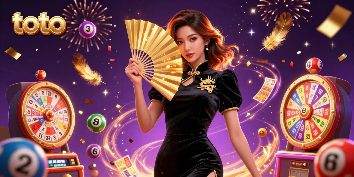 Win exciting prizes with toto as lottery balls bounce in a vibrant casino scene.
