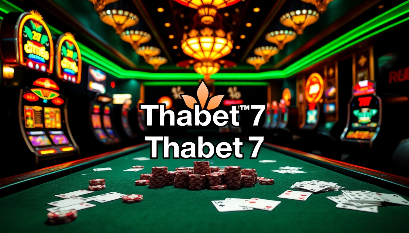 Experience the thrill of winning strategies at Thabet77's luxurious casino table.