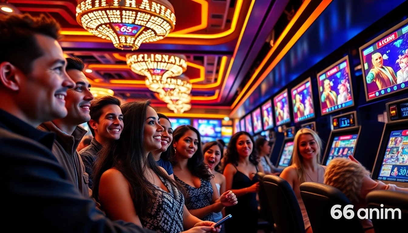 Exciting gaming scene at 66club showcasing vibrant online betting atmosphere.