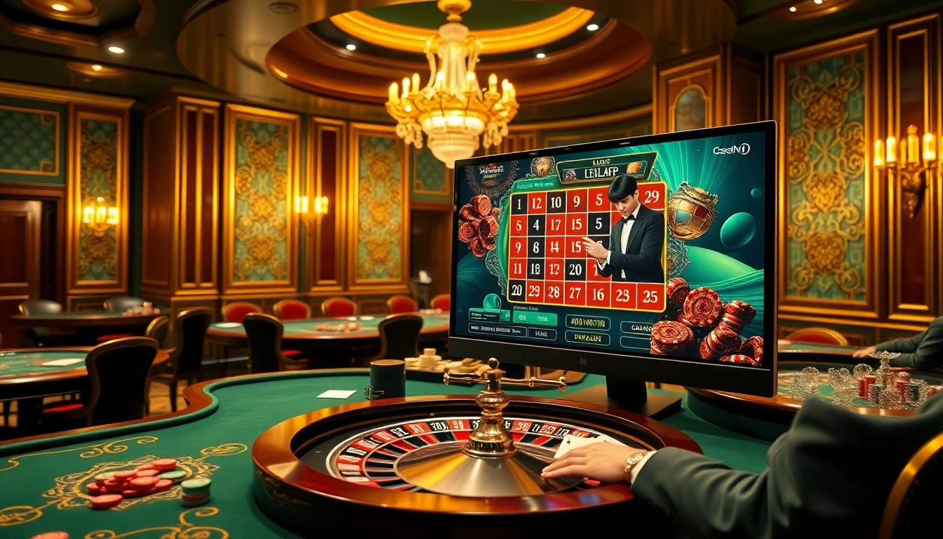 Lô Đề Trực Tuyến game interface with elegant casino elements promoting professional online gambling.