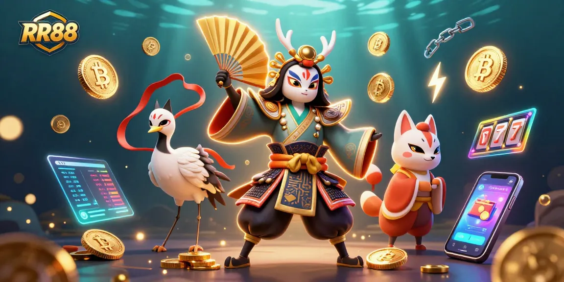 Experience thrilling gaming adventures with RR88's vibrant casino illustration featuring dynamic elements.