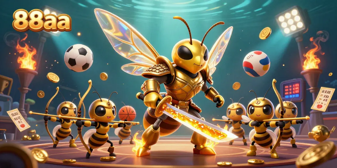 Engage with the vibrant 88aa online casino experience featuring dynamic sports elements and gold coins.