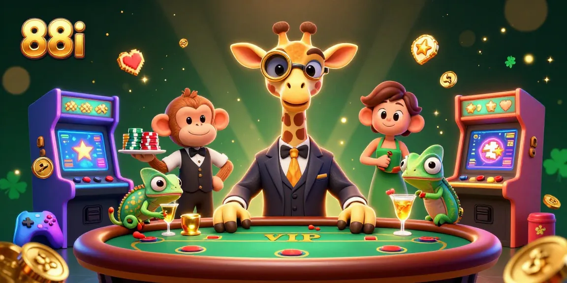 Engage with the exciting 88i casino scene enriched with vibrant characters and gaming elements.