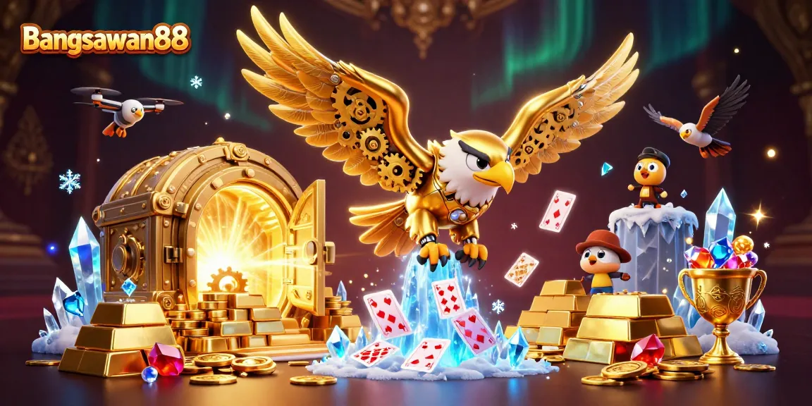 Bangsawan88 showcases an interactive scene of thrilling online sports betting with dynamic golden elements.