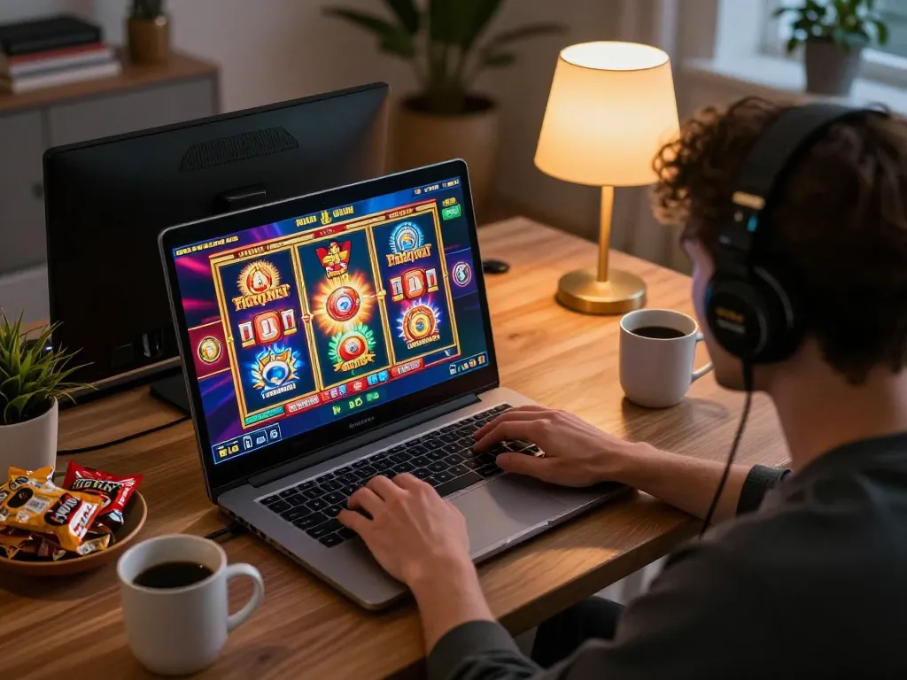 Experience exciting gameplay at Planet88 with a vibrant online slot machine setup, showcasing engaging action.