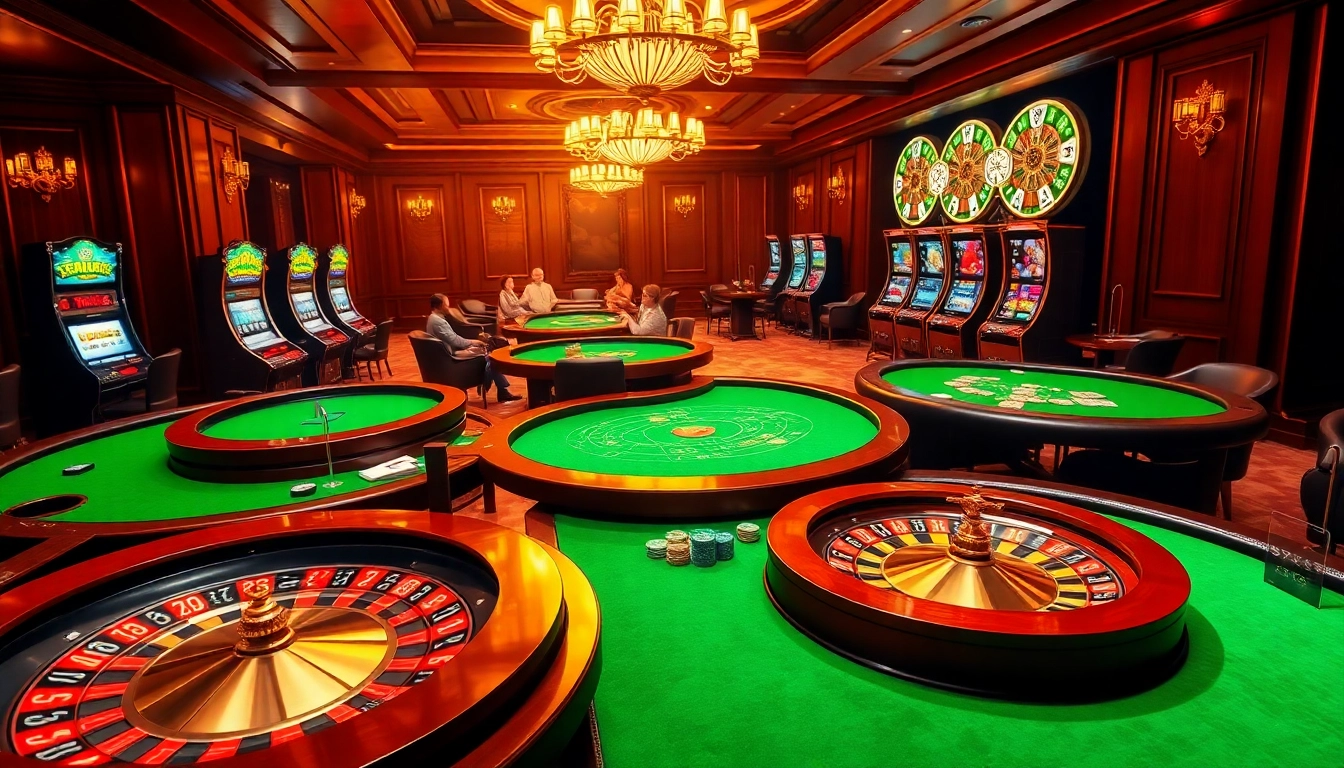 Experience thrilling gameplay at sx88 casino, with vibrant poker tables, roulette wheels, and dazzling slot machines.