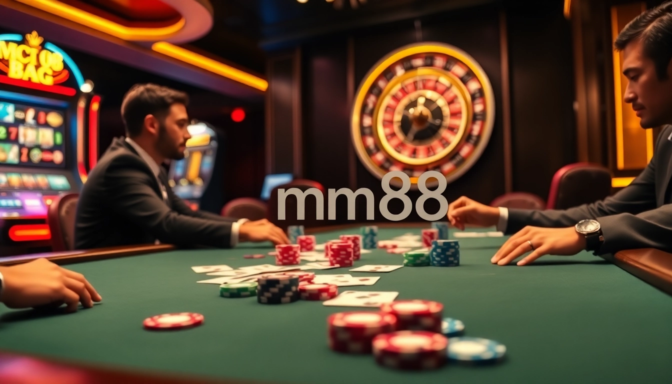 Win big at mm88 with high-stakes poker and vibrant casino ambiance.