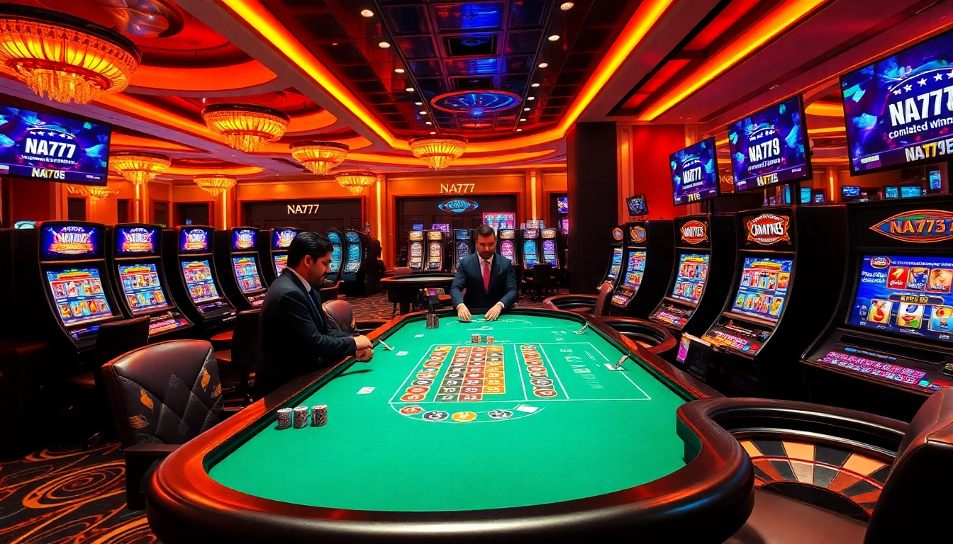 Engage in excitement at NA777 with professional dealers and colorful casino games.