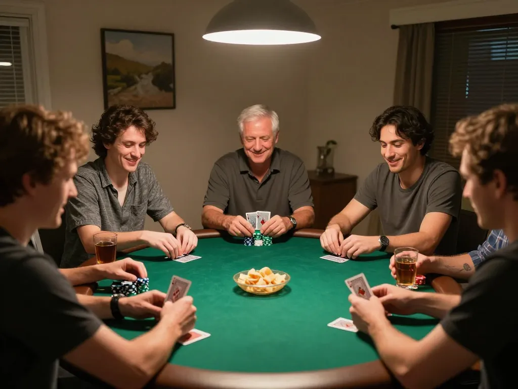 SIN88 poker night with friends engaging in strategic gameplay and camaraderie.