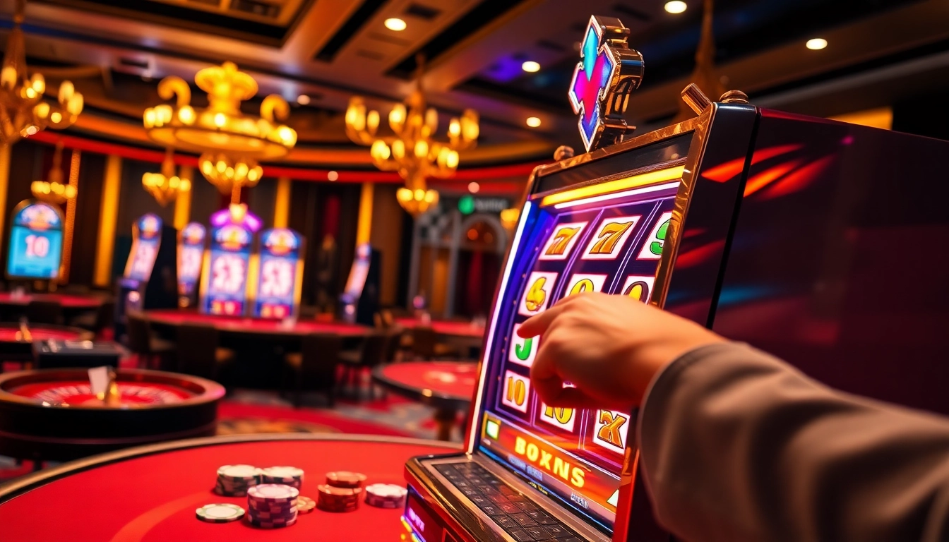 Rasakan permainan mendebarkan di rajampo dengan adegan mesin slot yang menakjubkan.