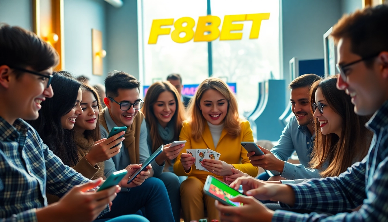F8beta2 online gaming experience with diverse players enjoying thrilling gameplay on multiple devices.