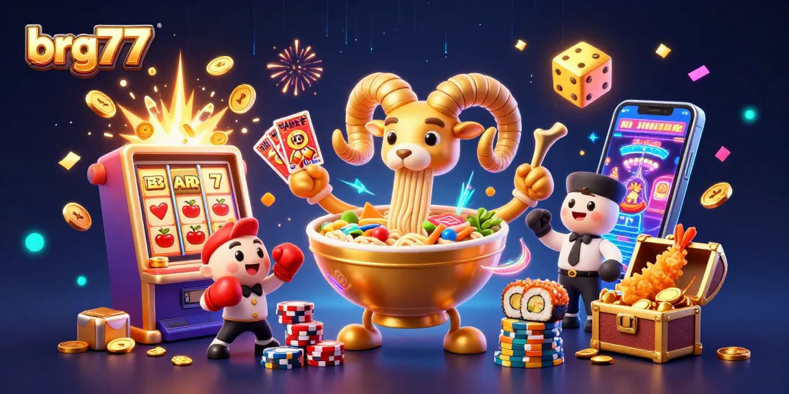 brg77 engages players in a vibrant casino scene with dynamic characters dealing cards and stacking chips