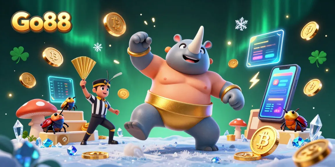 Engage with Go88's thrilling gaming experience featuring vibrant characters and dazzling casino elements.