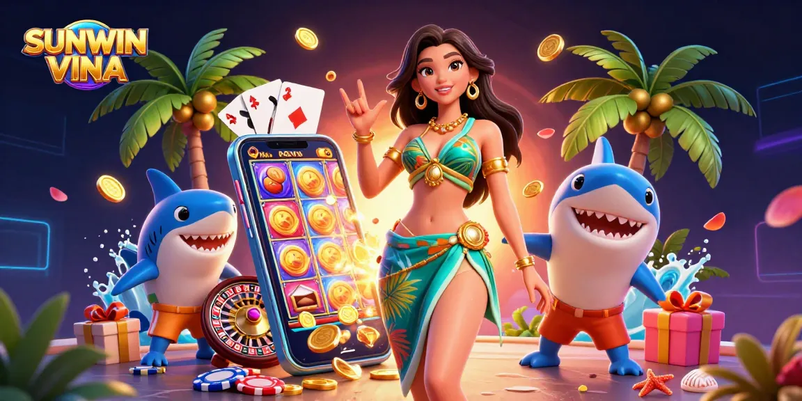 Engage with SUNWIN VINA through vibrant gaming action showcasing colorful slots and interactive elements.
