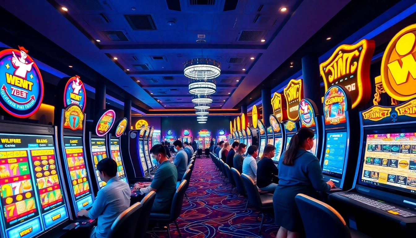 Engaging online gaming scene showcasing 77bet's vibrant digital casino experience