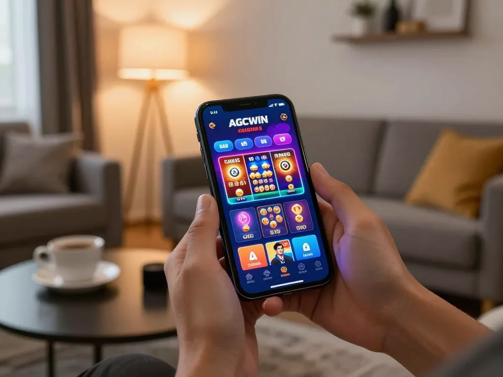 Pengalaman bermain game smartphone yang menarik di aplikasi AGCWIN sambil menjelajahi tenku-ichiba untuk hadiah instan.